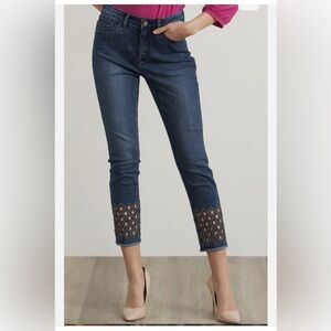 Joseph Ribkoff Style 211967 Diamond Cut-out Jean